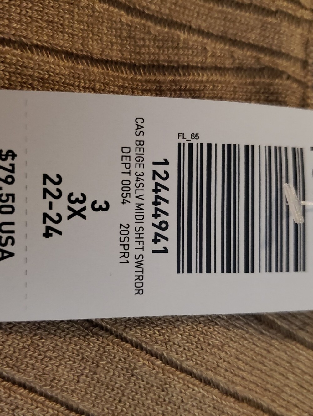 Torrid Beige Ribbed Midi Sweater Dress Size 3X - Picture 7 of 9